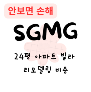 24평 아파트 빌라 리모델링 비용(안보면 손해)