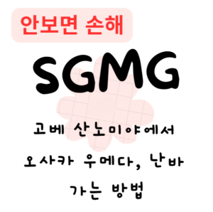 고베 산노미야에서 오사카 우메다, 난바 가는 방법(안보면 손해)