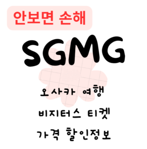 오사카 여행 필수 교통패스, 비지터스 티켓 가격 할인정보(안보면 손해)