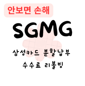 삼성카드 분할납부 수수료 리볼빙(안보면 손해)