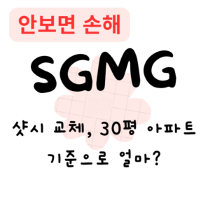 샷시 교체, 30평 아파트 기준으로 얼마?(안보면 손해)