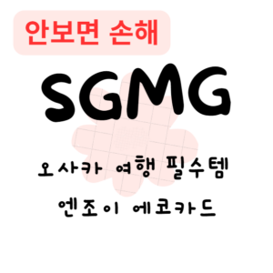 오사카 여행 필수템, 엔조이 에코카드(안보면 손해)