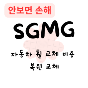 자동차 휠 교체 비용 복원 vs 교체(안보면 손해)
