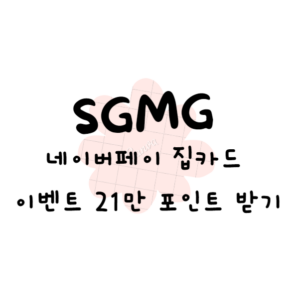 네이버페이 집카드 이벤트 21만 포인트 받기