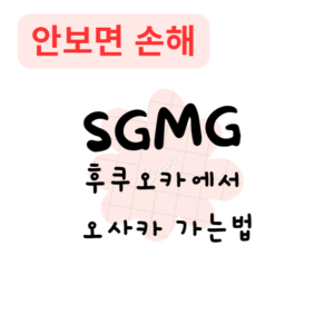 후쿠오카에서 오사카 가는법(안보면 손해)